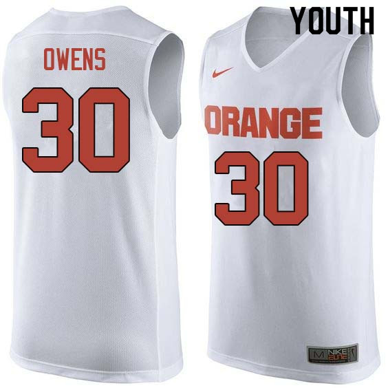 Youth #30 Billy Owens Syracuse White College Basketball Jerseys Sale-White